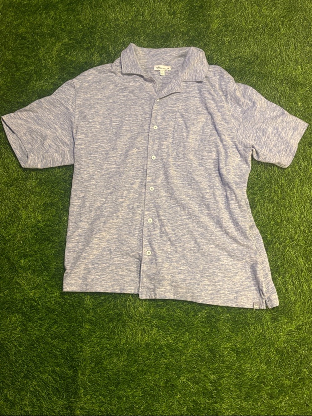 Peter Millar Light Blue  Short-Sleeve Button Shirt XL